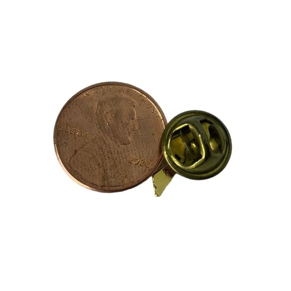 Vintage Goldtone Small 5/8" Cross Lapel Pin - Picture 7 of 7